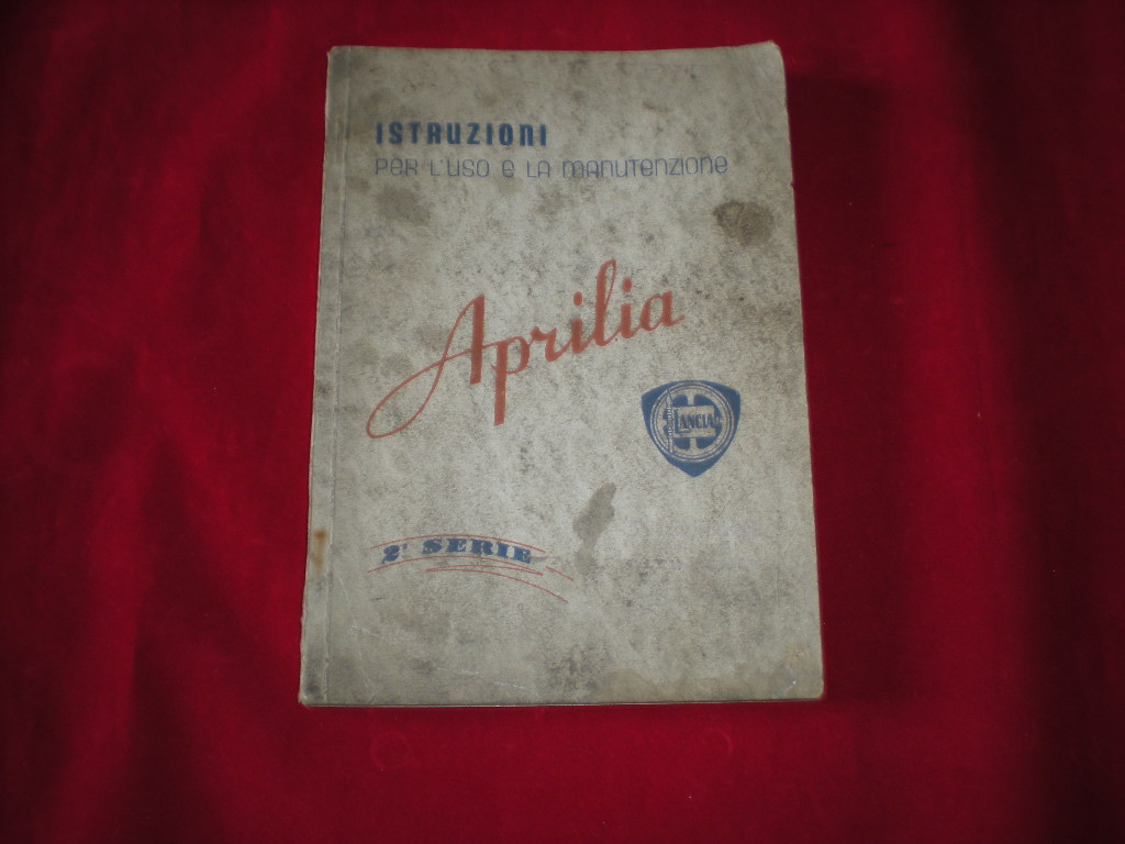 Lancia Aprilia 2^ serie libretto uso e manutenzione